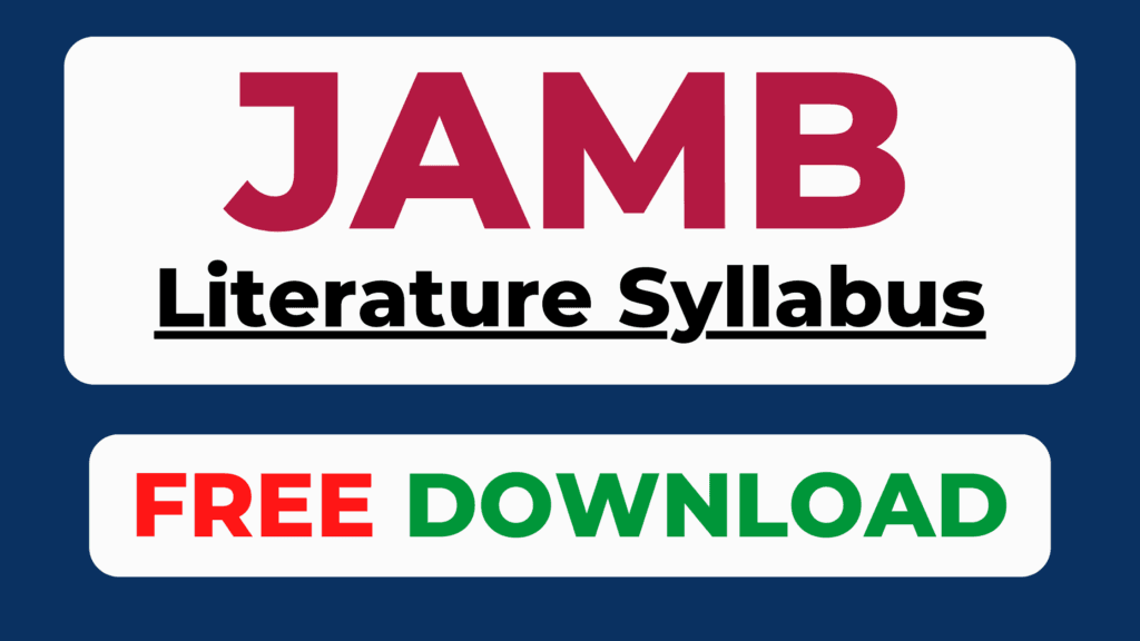 JAMB Literature syllabus PDF download